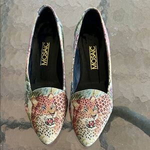 Mosaic Multicolor Leopard Print Women's Loafers